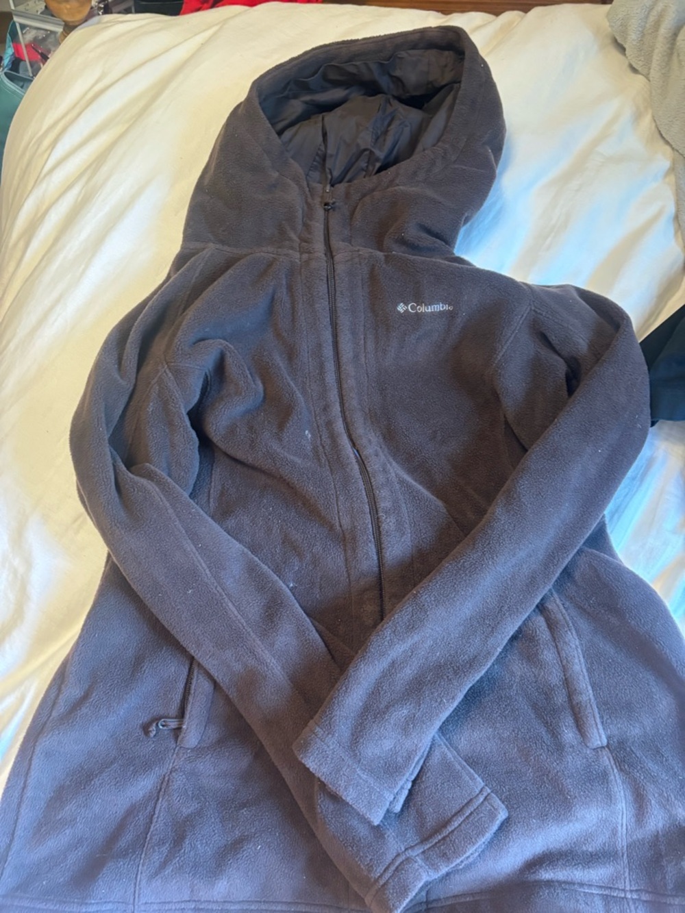 Columbia women’s Hooded Fleece Jacket in Black